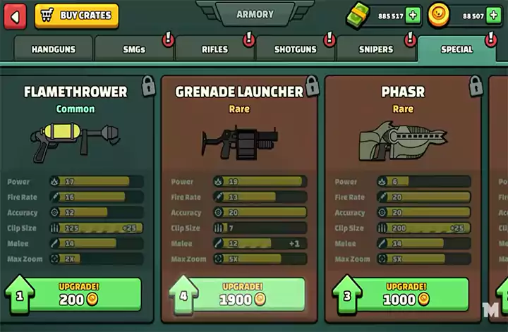 Mini Militia MOD APK with Unlimited Different weapons